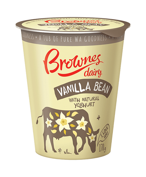 Yoghurt Brownes Dairy- Vanilla Bean 170g