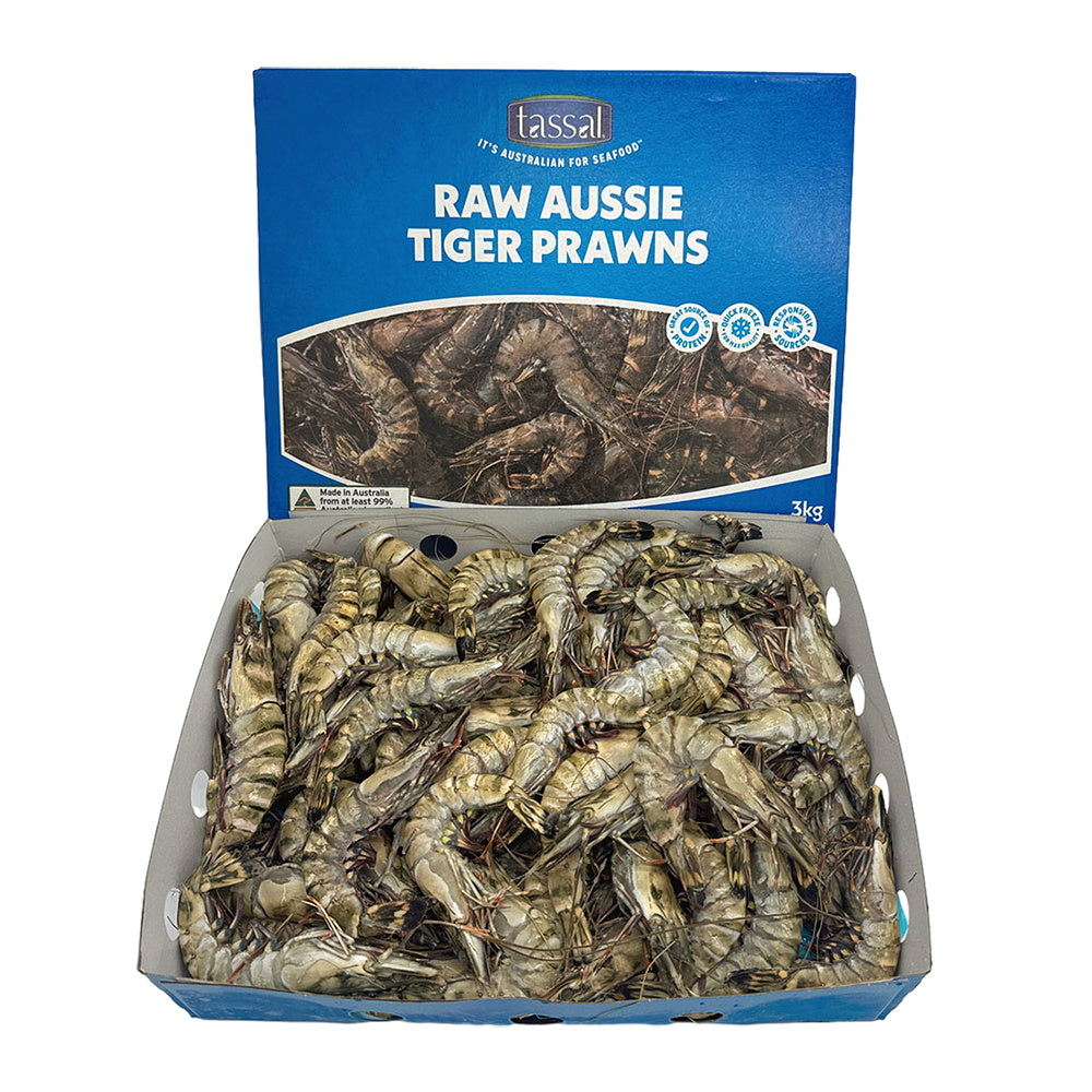 Tassal-Frozen-Australian-Raw-Black-Tiger-Prawns-XL-Size-10/15-3kg-1