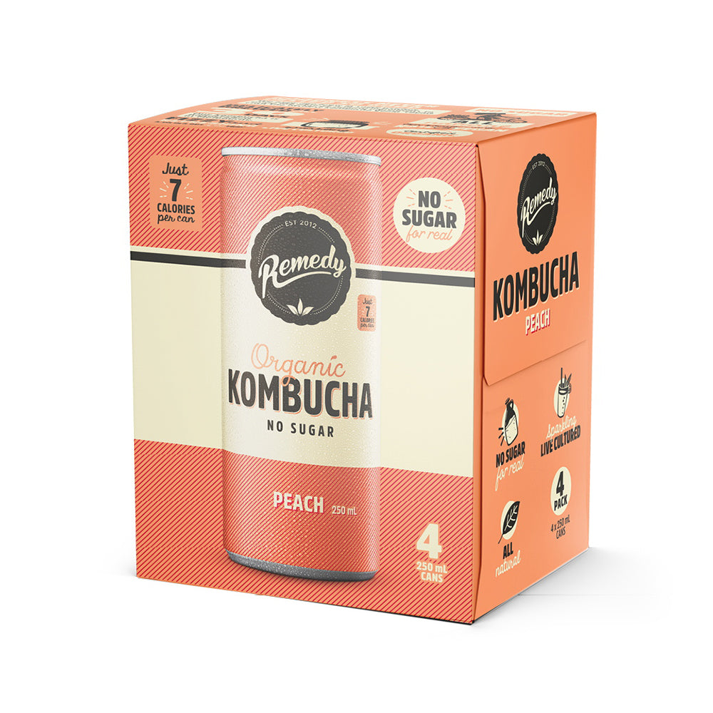 Remedy-Organic-Kombucha-Peach-Flavor-250ml*4-1