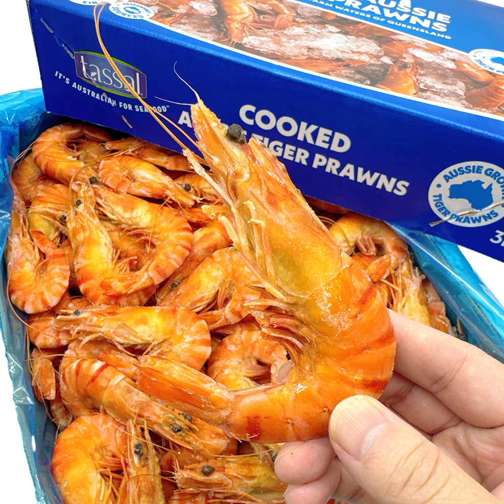 Tassal-Frozen-Cooked-Australian-Black-Tiger-Prawns-Large-Size-16/20---3kg-1