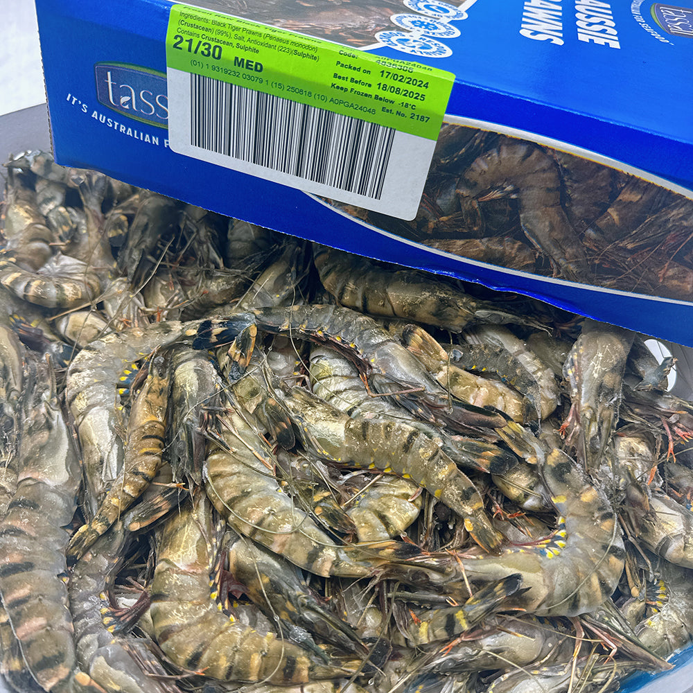 Tassal-Frozen-Australian-Black-Tiger-Prawns-M-Size-21/30---3kg-1