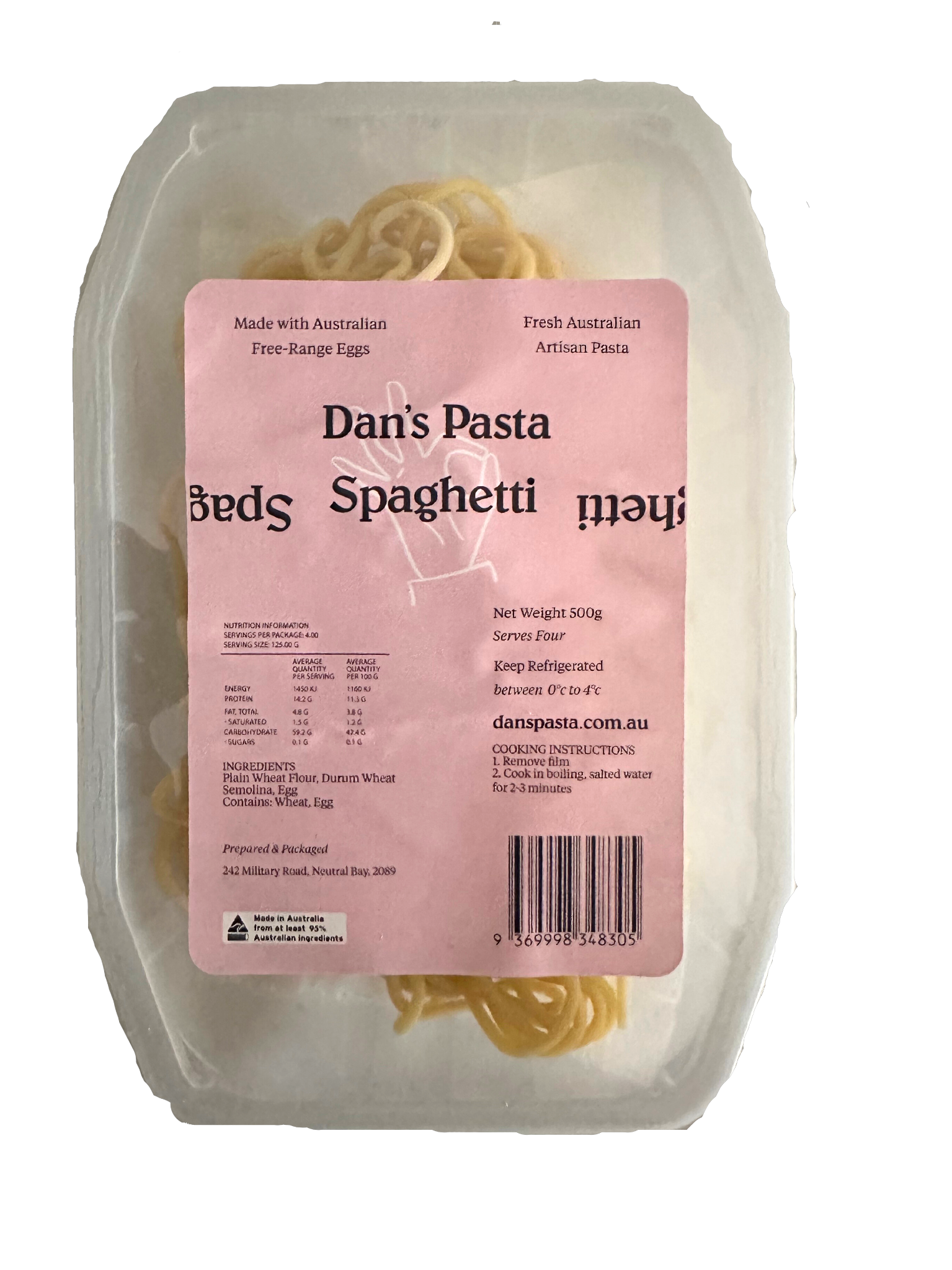 Dans Pasta Fresh Spaghetti 500g